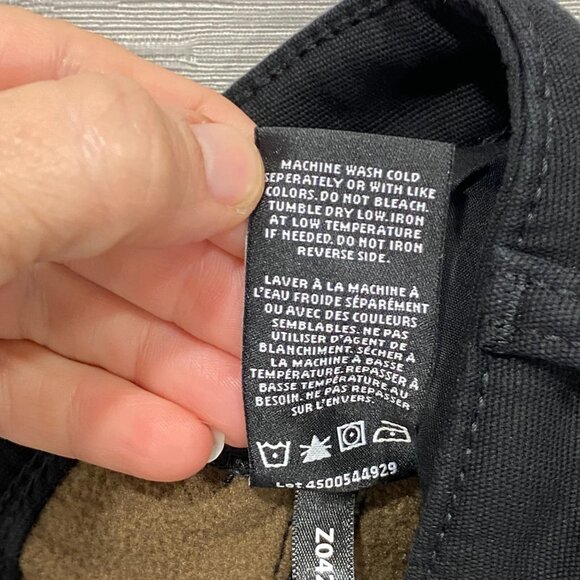 CAT Caterpillar Work Pants Mens 40 x 30 Black Canvas Fleece Lined Insulated - Picture 12 of 13